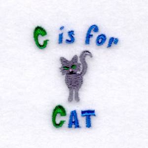 Picture of C is for Cat Machine Embroidery Design