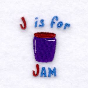 Picture of J is for Jam Machine Embroidery Design