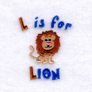 Picture of L is for Lion Machine Embroidery Design