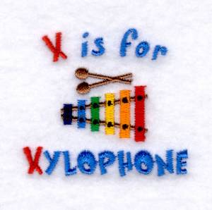 Picture of X is for Xylophone Machine Embroidery Design