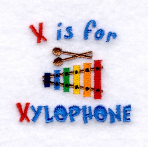 Picture of X is for Xylophone Machine Embroidery Design