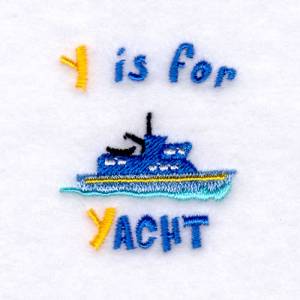 Picture of Y is for Yacht Machine Embroidery Design