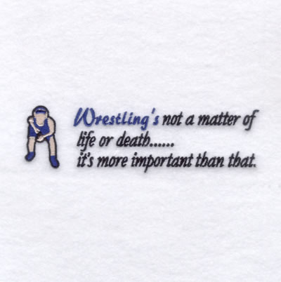 Wrestlings More Important! Machine Embroidery Design