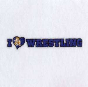 Picture of I Love Wrestling Machine Embroidery Design