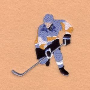 Picture of Hockey Player #2 Machine Embroidery Design