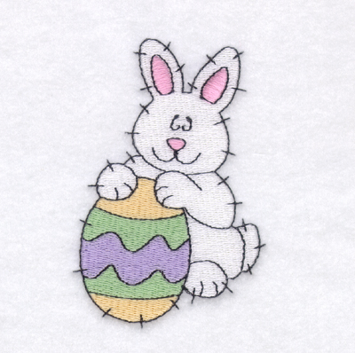 Country Bunnys Favorite Egg Machine Embroidery Design