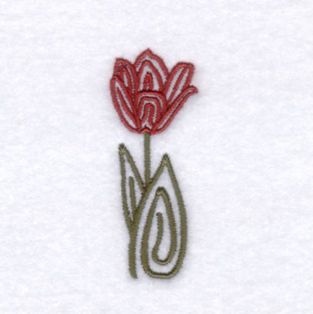 Picture of Tulip Swirl Machine Embroidery Design