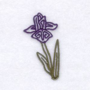 Picture of Iris Swirl Machine Embroidery Design