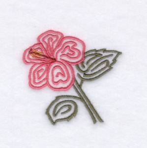 Picture of Hibiscus Swirl Machine Embroidery Design