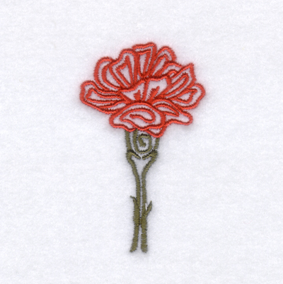 Carnation Swirl Machine Embroidery Design
