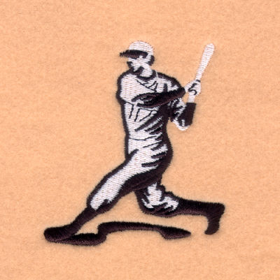 Baseball Hitter Machine Embroidery Design