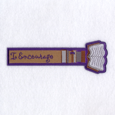 I Encourage Bookmark Machine Embroidery Design