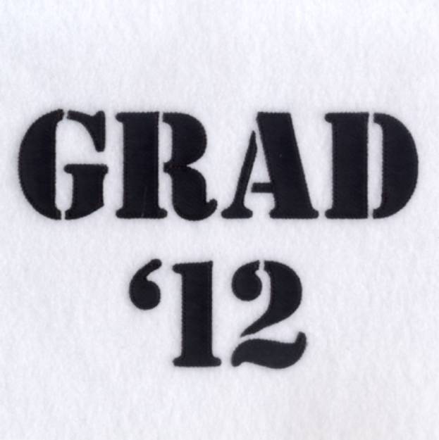 Picture of Grad Appliqué 12 Machine Embroidery Design