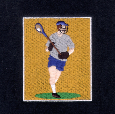 Lacrosse Sports Card Machine Embroidery Design