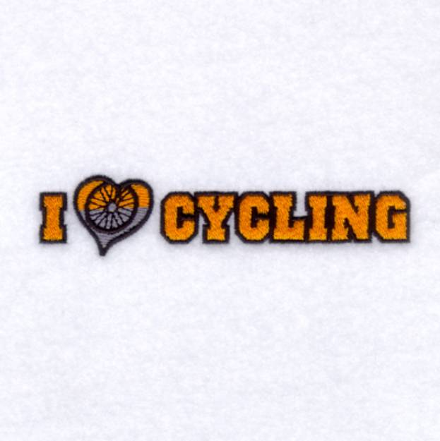 Picture of I Love Cycling Machine Embroidery Design