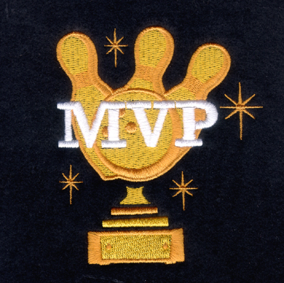 Bowling MVP Trophy Machine Embroidery Design