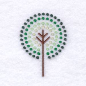 Picture of Dot Tree Machine Embroidery Design