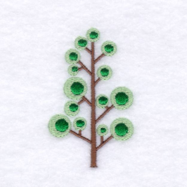 Picture of Circle Leaf Tree Machine Embroidery Design