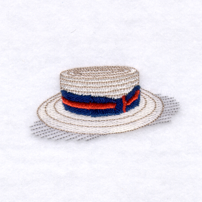 Boater Hat Machine Embroidery Design