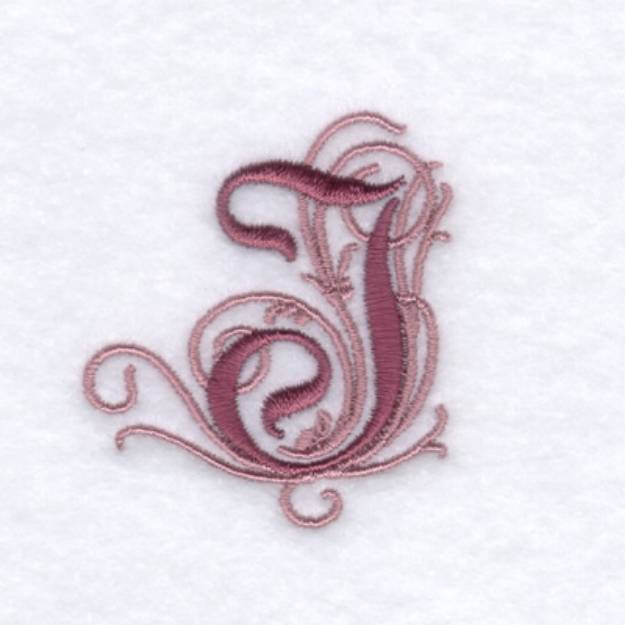 Picture of Elegant Font "J" Machine Embroidery Design