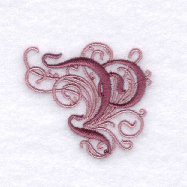 Picture of Elegant Font "P" Machine Embroidery Design