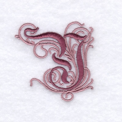 Elegant Font "Y" Machine Embroidery Design