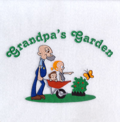Grandpas Garden Machine Embroidery Design
