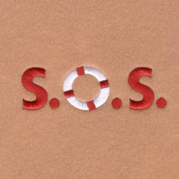 Picture of S.O.S. Machine Embroidery Design