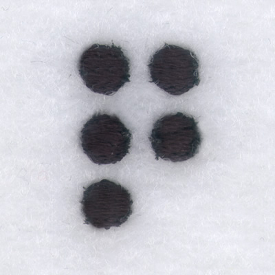 Braille Q or Quite Machine Embroidery Design