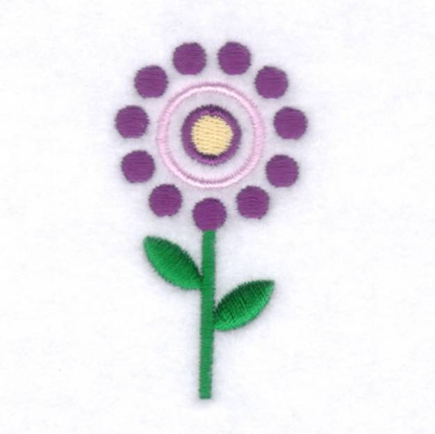 Picture of Dot Flower Machine Embroidery Design