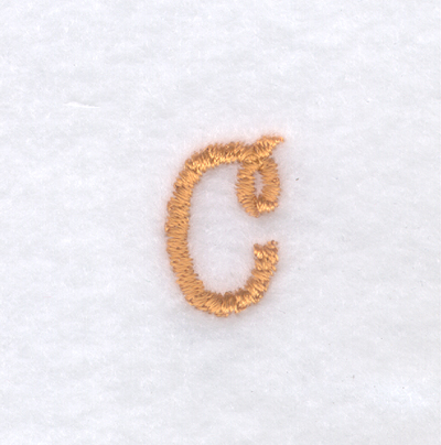 Rope Font "C" Uppercase Machine Embroidery Design