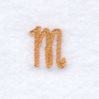 Rope Font "M" Uppercase Machine Embroidery Design