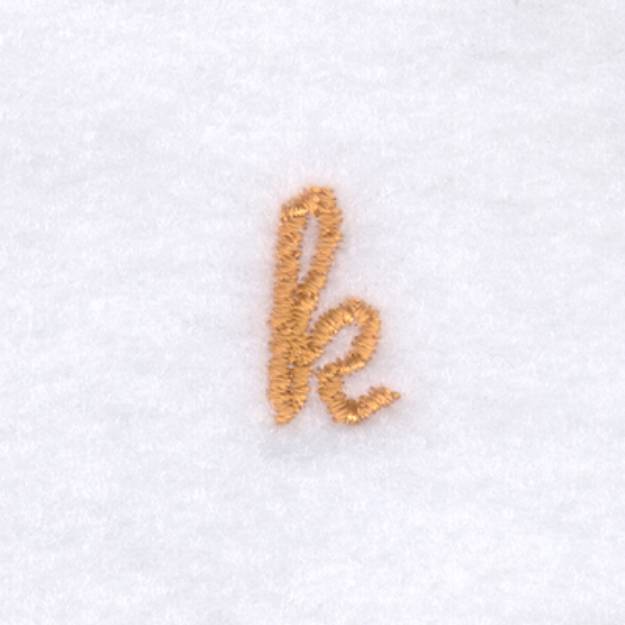 Picture of Rope Font "k" Lowercase Machine Embroidery Design