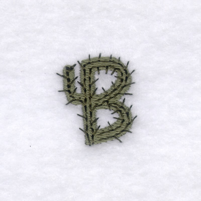 Cactus Font "B" Machine Embroidery Design