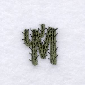 Picture of Cactus Font "M" Machine Embroidery Design