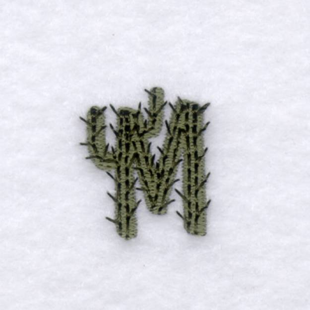 Picture of Cactus Font "M" Machine Embroidery Design