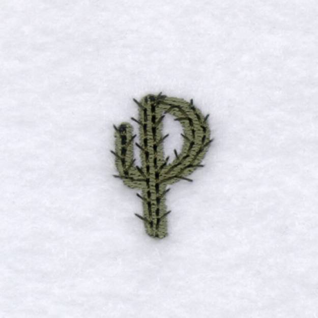 Picture of Cactus Font "P" Machine Embroidery Design