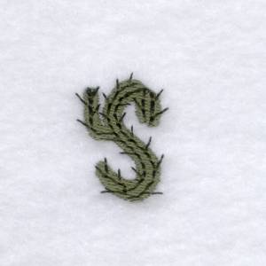 Picture of Cactus Font "S" Machine Embroidery Design