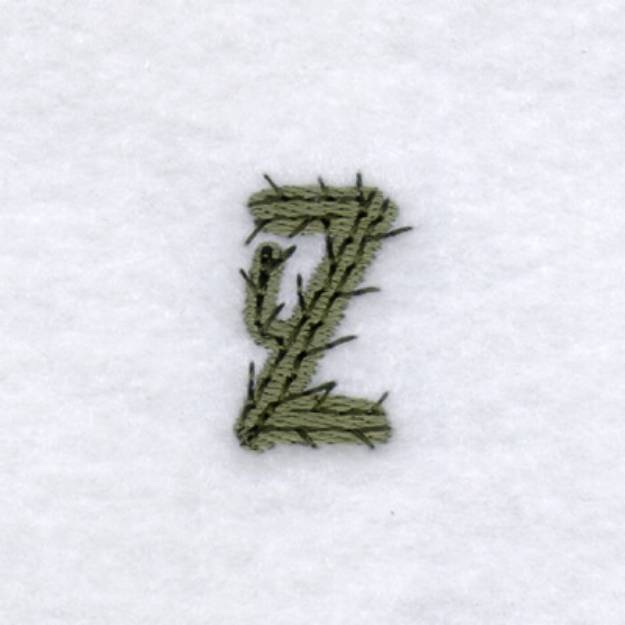 Picture of Cactus Font "Z" Machine Embroidery Design