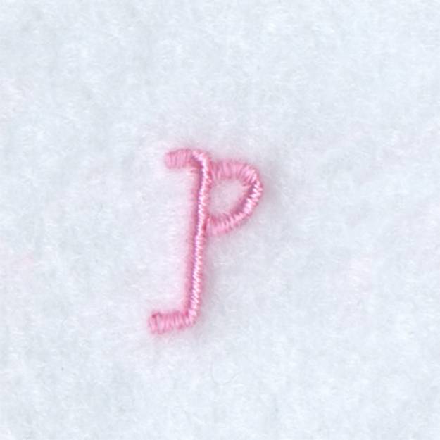 Picture of Angelica "p" Lowercase Machine Embroidery Design