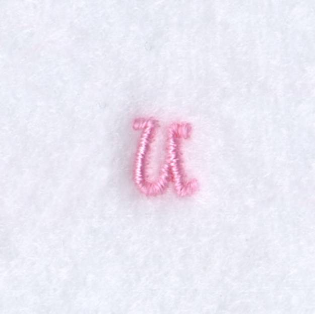 Picture of Angelica "u" Lowercase Machine Embroidery Design