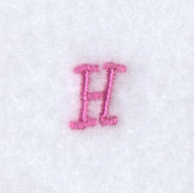 Picture of Angelica "H" Uppercase Machine Embroidery Design