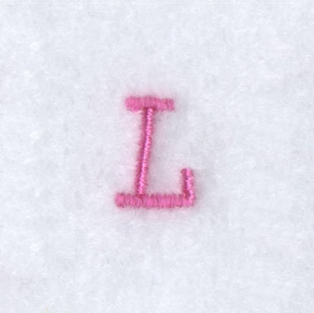 Picture of Angelica "L" Uppercase Machine Embroidery Design