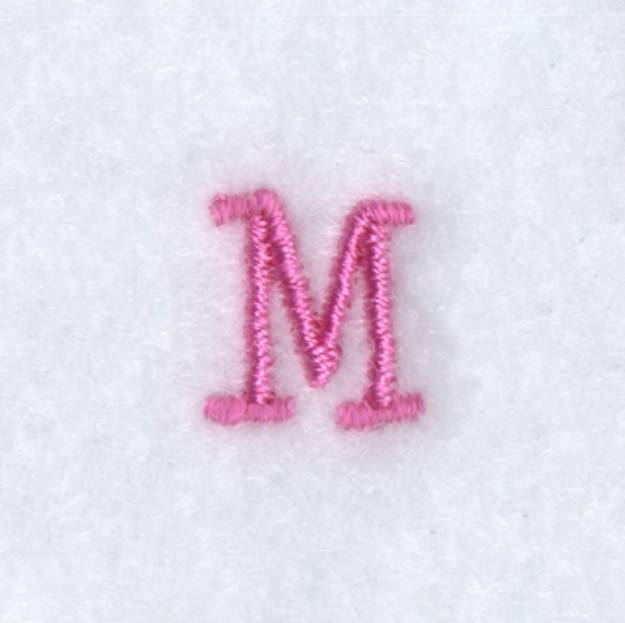 Picture of Angelica "M" Uppercase Machine Embroidery Design