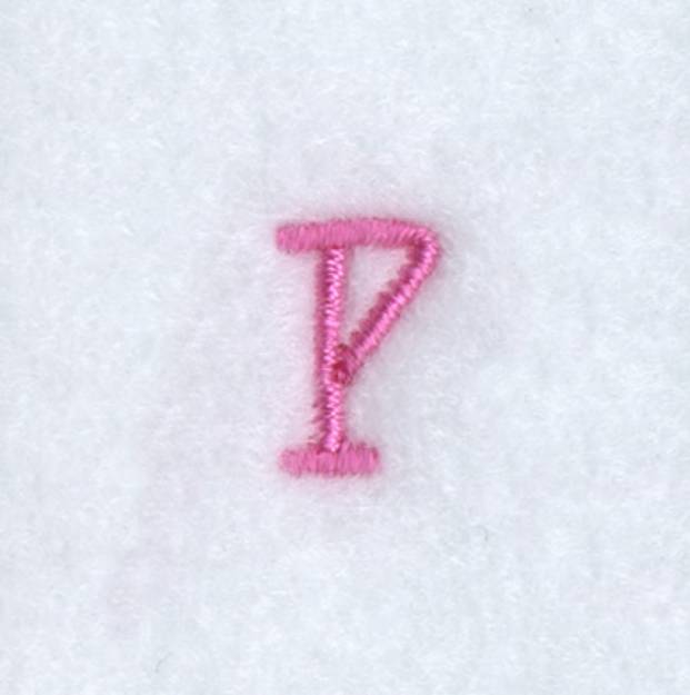 Picture of Angelica "P" Uppercase Machine Embroidery Design