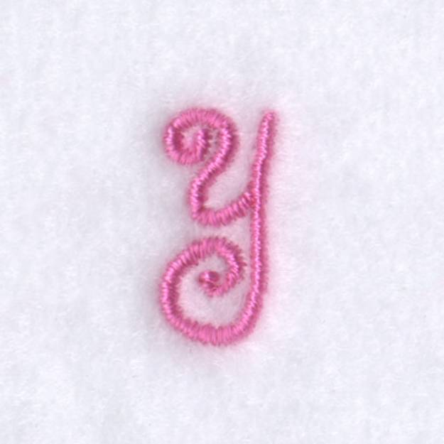 Picture of Angelica "Y" Uppercase Machine Embroidery Design