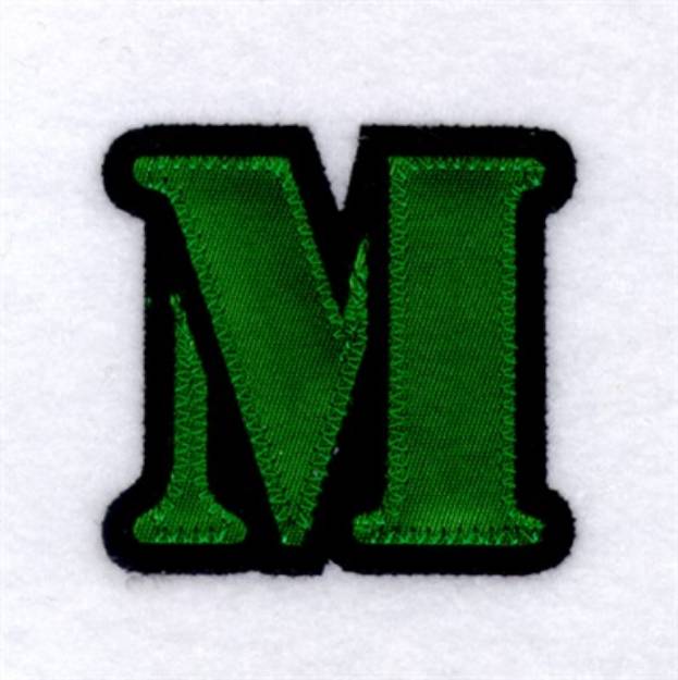 Picture of M - Stencil Applique Machine Embroidery Design