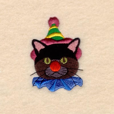 Clown Cat Machine Embroidery Design