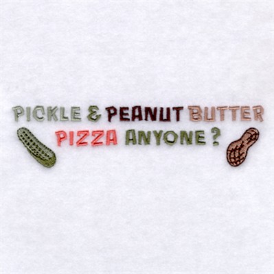 Pickle Pizza Machine Embroidery Design