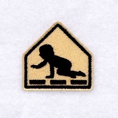 Baby Crossing Machine Embroidery Design